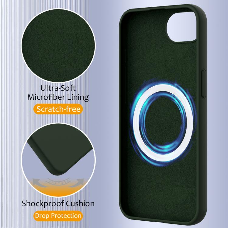 For iPhone 16e Shockproof Silicone Magsafe Phone Case(Dark Green) - iPhone 16e Cases by PMC TechLife | Online Shopping South Africa | PMC TechLife | Buy Now Pay Later Mobicred