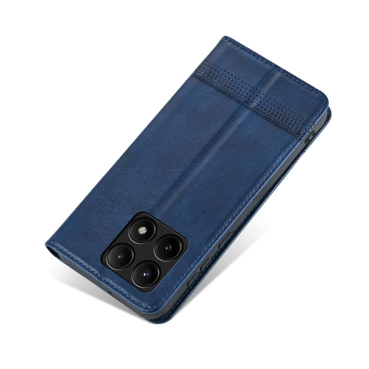 For Xiaomi Redmi K70/K70 Pro AZNS Magnetic Calf Texture Flip Leather Phone Case(Dark Blue) - free shipping - PMC Jewellery - Order now!