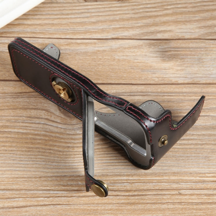 For Canon EOS R50 1/4 inch Thread PU Leather Camera Half Case Base(Black) - Half Case by PMC TechLife | Online Shopping South Africa | PMC TechLife | Buy Now Pay Later Mobicred