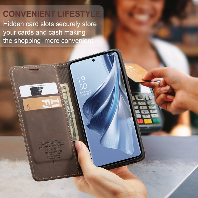 For OPPO Reno10 5G Global/Reno10 Pro Global CaseMe 013 Multifunctional Horizontal Flip Leather Phone Case(Coffee) - free shipping - PMC Jewellery - Order now!