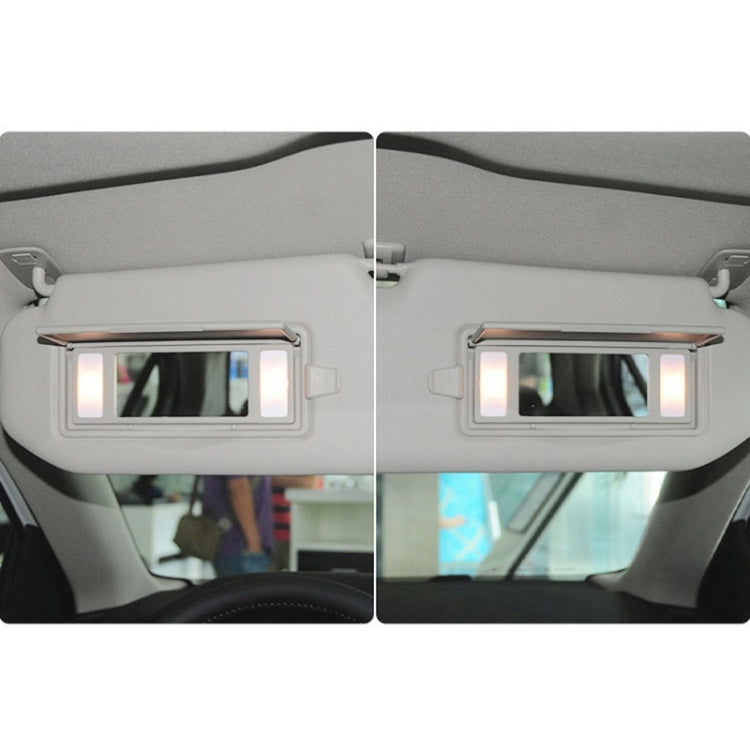 For Peugeot 308 2010-2022 Left-hand Drive Car Sun Visor Makeup Mirror Cover 98177070(Dark Beige) - Sunglasses & Glasses Clips by PMC TechLife | Online Shopping South Africa | PMC TechLife | Buy Now Pay Later Mobicred