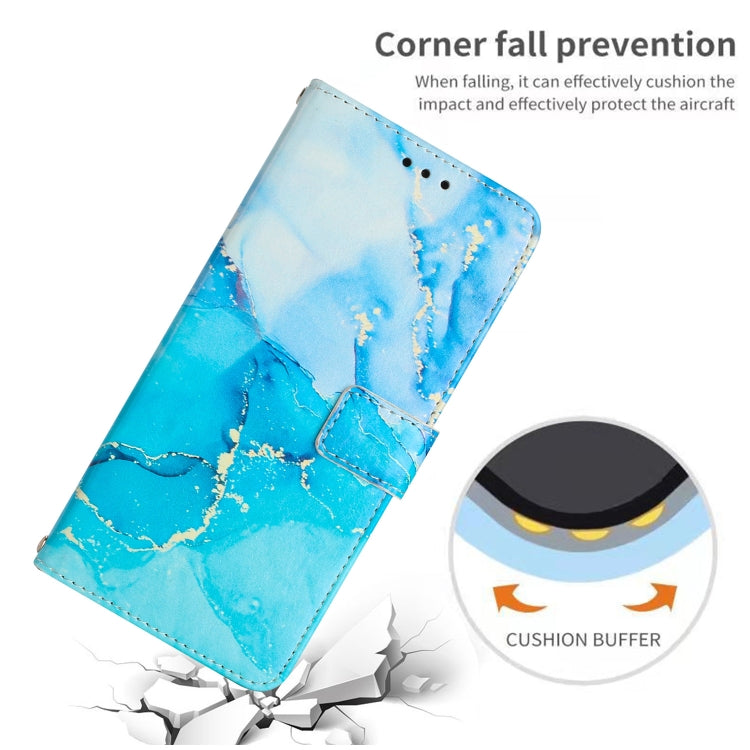 For OPPO Reno10 Pro+ Painted Marble Pattern Leather Phone Case(Blue Green) - OPPO Cases by PMC TechLife | Online Shopping South Africa | PMC TechLife | Buy Now Pay Later Mobicred