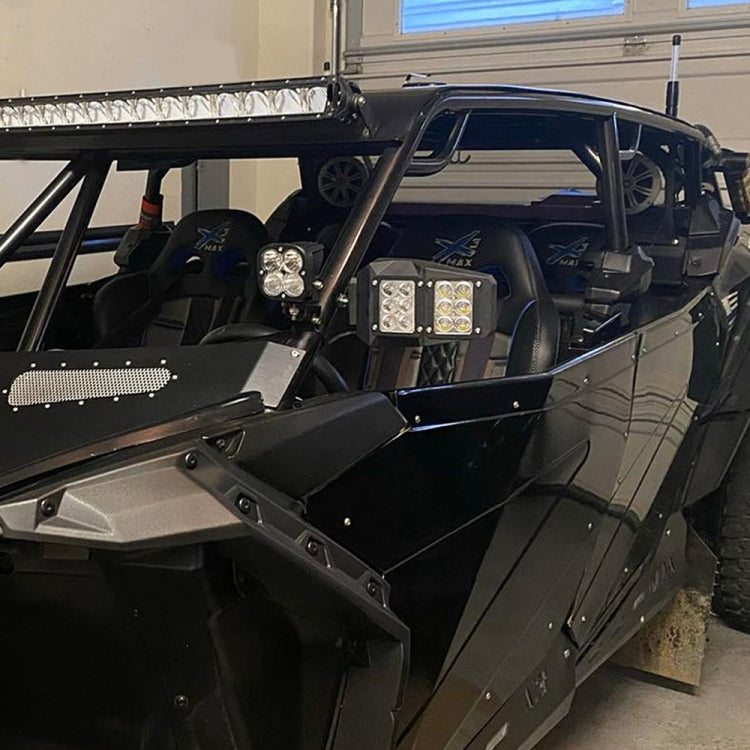 For 1.75 - 2 inch UTV-26 UTV / ATV Three Color Rear Frame Reflective Mirror with LED Lights - Convex Mirror & Accessories by PMC TechLife | Online Shopping South Africa | PMC TechLife | Buy Now Pay Later Mobicred