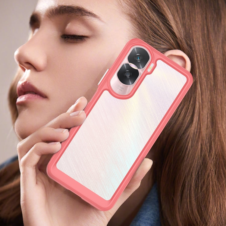 For Honor X50i Colorful Series Acrylic Hybrid TPU Phone Case(Red) - Honor Cases by PMC TechLife | Online Shopping South Africa | PMC TechLife | Buy Now Pay Later Mobicred