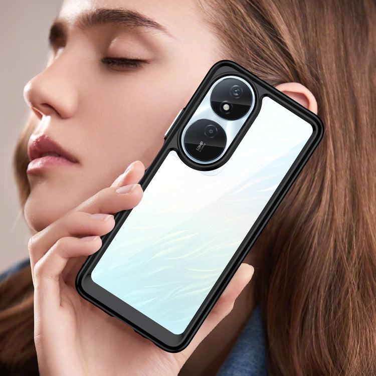For Honor Play 50 Plus Colorful Series Acrylic Hybrid TPU Phone Case(Black) - Honor Cases by PMC TechLife | Online Shopping South Africa | PMC TechLife | Buy Now Pay Later Mobicred