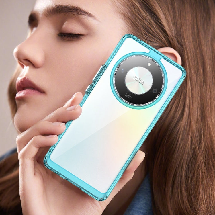 For Honor X50 Pro Colorful Series Acrylic Hybrid TPU Phone Case(Transparent Blue) - Honor Cases by PMC TechLife | Online Shopping South Africa | PMC TechLife | Buy Now Pay Later Mobicred