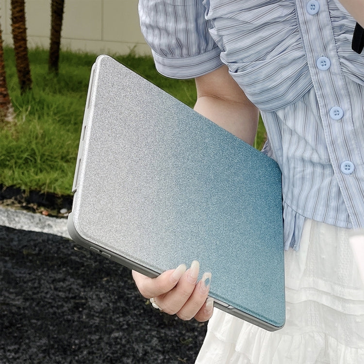 For iPad Air 11 2025 / 2024 / Pro 11 Gradient Glitter Magnetic Split Leather Tablet Case(Blue) - iPad Pro 11 (2022/2021) Cases by PMC TechLife | Online Shopping South Africa | PMC TechLife | Buy Now Pay Later Mobicred