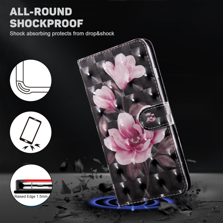 For Google Pixel 9 Pro 3D Painted Pattern Leather Phone Case(Pink Flower) - Google Cases by PMC TechLife | Online Shopping South Africa | PMC TechLife | Buy Now Pay Later Mobicred