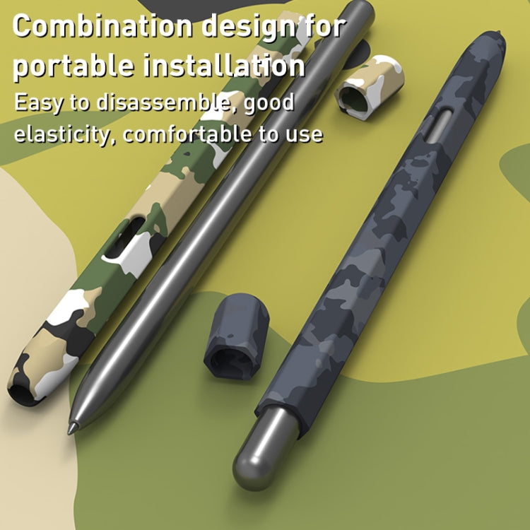 For Samsung Galaxy Tab S6 Lite LOVE MEI Camouflage Silicone Protective Pen Case(Yellow) - Pencil Accessories by LOVE MEI | Online Shopping South Africa | PMC TechLife | Buy Now Pay Later Mobicred