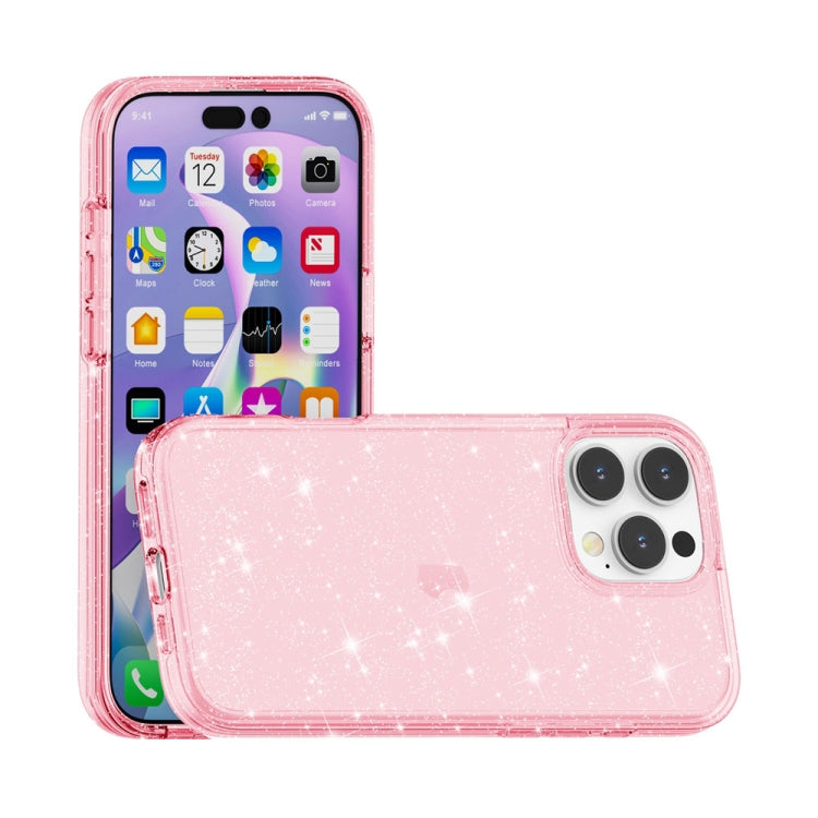 For iPhone 16 Pro Max Shockproof Terminator Glitter Powder Phone Case(Pink) - iPhone 16 Pro Max Cases by PMC TechLife | Online Shopping South Africa | PMC TechLife | Buy Now Pay Later Mobicred