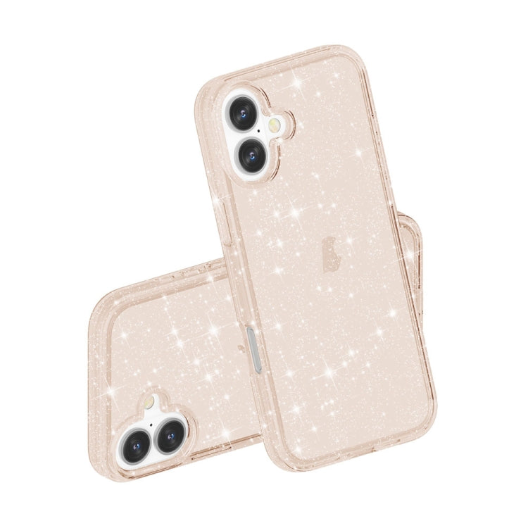 For iPhone 16 Plus Shockproof Terminator Glitter Powder Phone Case(Gold) - free shipping - PMC TechLife - Order now!