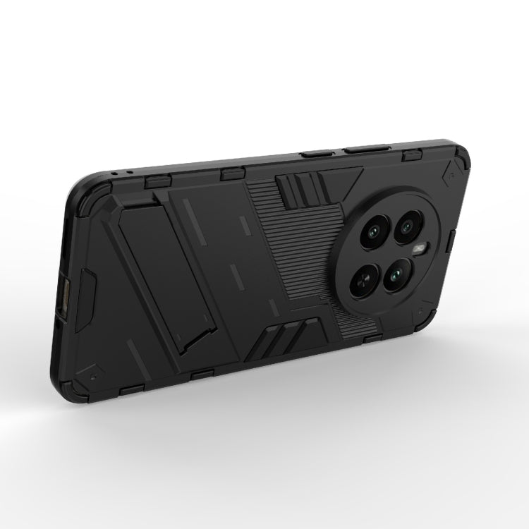 For Realme 12+ 5G Global Punk Armor 2 in 1 PC + TPU Phone Case with Holder(Black) - Realme Cases by PMC TechLife | Online Shopping South Africa | PMC TechLife | Buy Now Pay Later Mobicred