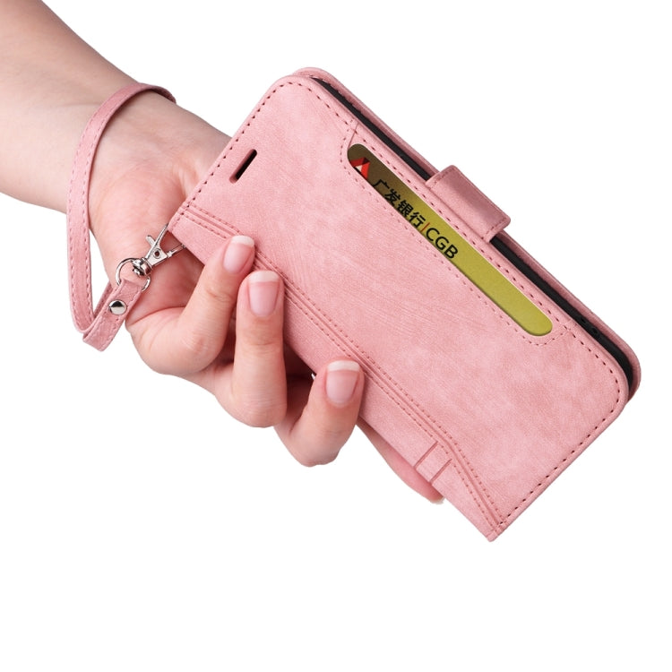 For vivo Y36 4G / 5G Global BETOPNICE Dual-side Buckle Leather Phone Case(Pink) - vivo Cases by BETOPNICE | Online Shopping South Africa | PMC TechLife | Buy Now Pay Later Mobicred