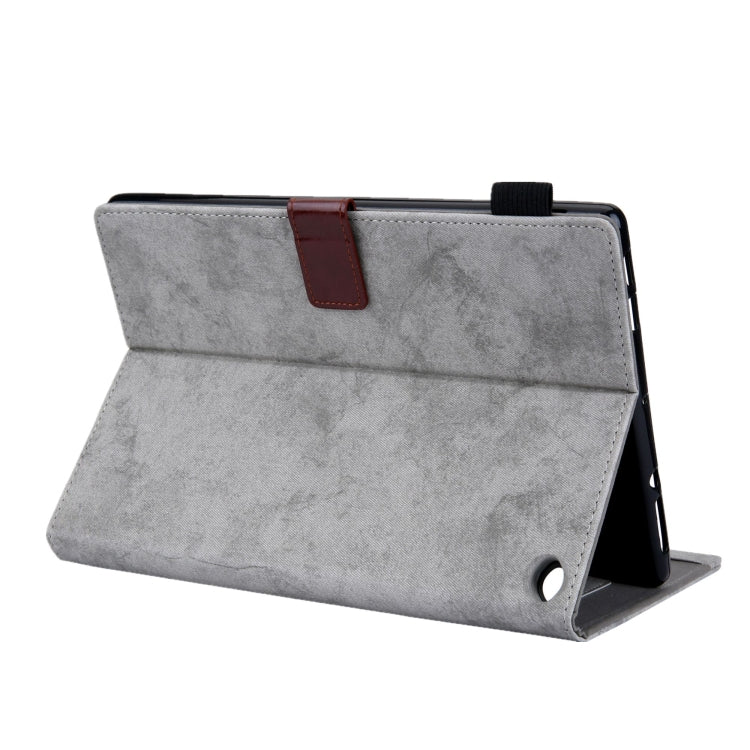 For Amazon Fire Max 11 2023 Cloth Texture Leather Smart Tablet Case(Grey) - Amazon by PMC TechLife | Online Shopping South Africa | PMC TechLife | Buy Now Pay Later Mobicred