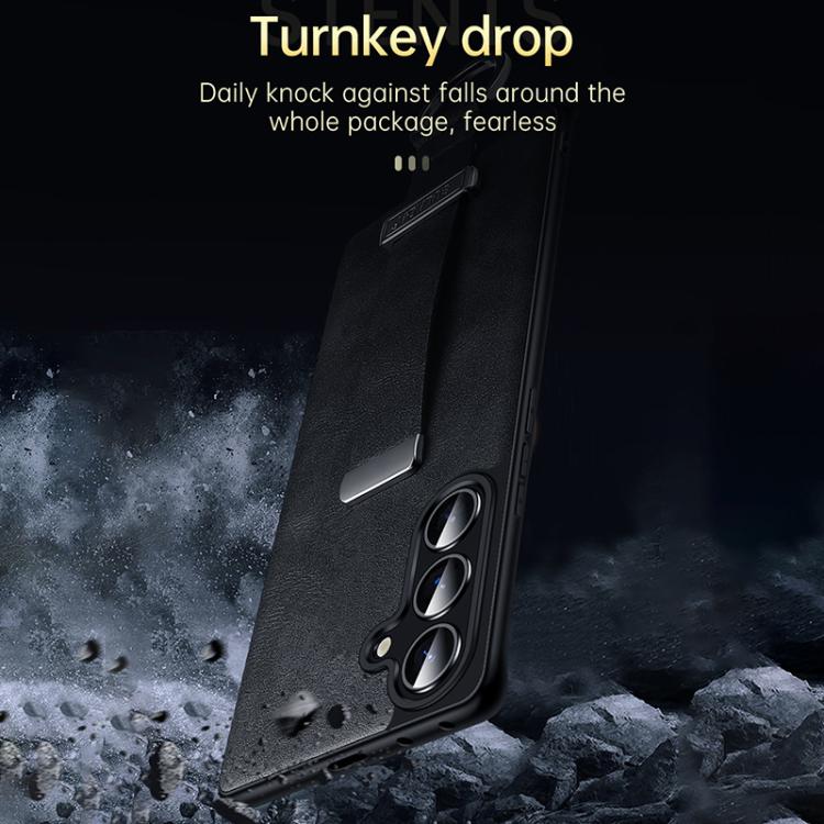 For Samsung Galaxy S24 Ultra 5G SULADA PC Hybrid Leather Texture Skin Feel Shockproof Phone Case(Orange) - Galaxy S24 Ultra 5G Cases by SULADA | Online Shopping South Africa | PMC TechLife | Buy Now Pay Later Mobicred