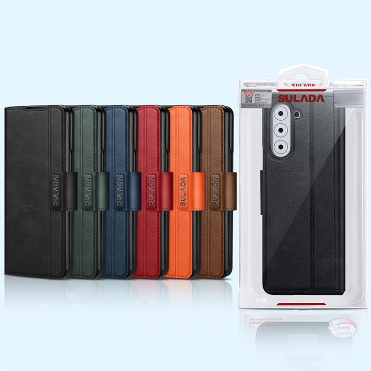 For Honor Magic V SULADA All-inclusive Magnetic Snap Flip Leather Phone Case(Green) - free shipping - PMC TechLife - Order now!