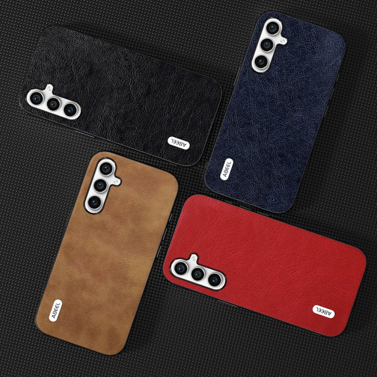 For Samsung Galaxy S23 FE 5G ABEEL Retro Litchi Texture PU Phone Case(Red) - Galaxy S23 FE 5G Cases by PMC TechLife | Online Shopping South Africa | PMC TechLife
