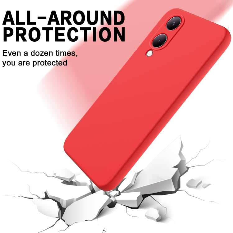 For vivo Y17s 4G Pure Color Liquid Silicone Shockproof Phone Case(Red) - free shipping - PMC TechLife - Order now!