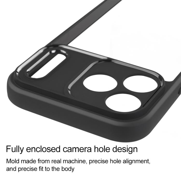 For iPhone 17 Pro Max Frosted TPU + Transparent PC Phone Case(Black) - free shipping - PMc TechLife - Order now!