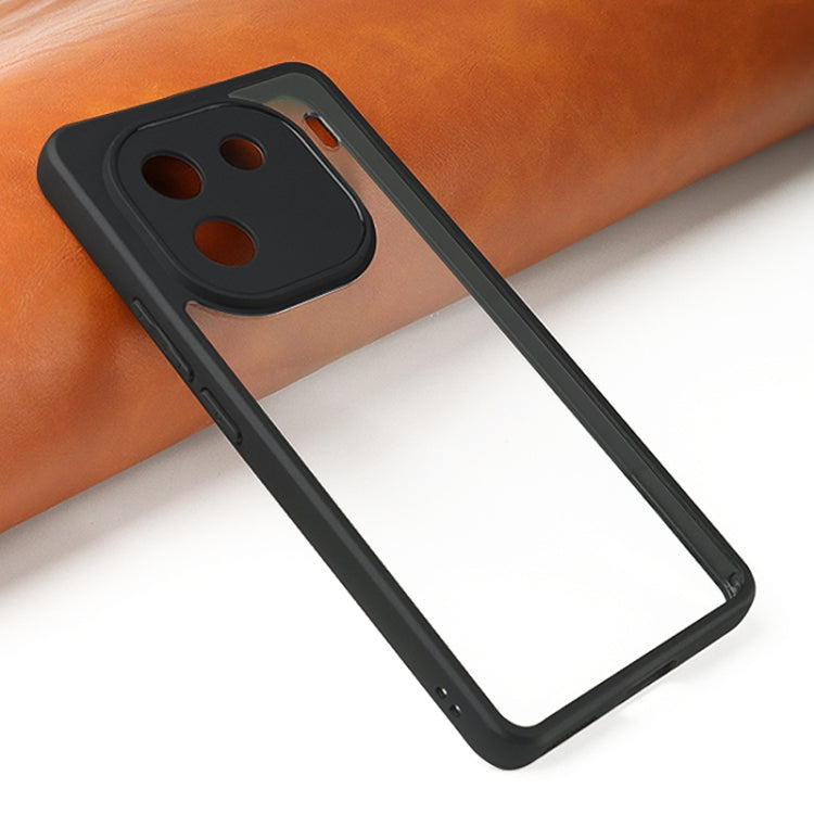 For vivo iQOO 12 Frosted TPU + Transparent PC Phone Case(Black) - iQOO 12 Cases by PMC TechLife | Online Shopping South Africa | PMC TechLife