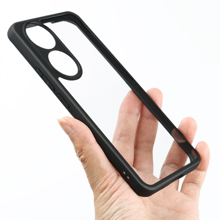 For Honor 90 Frosted TPU + Transparent PC Phone Case(Black) - Honor Cases by PMC TechLife | Online Shopping South Africa | PMC TechLife