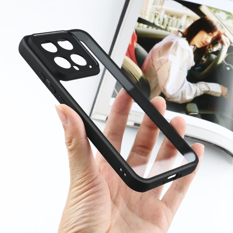 For Xiaomi 14 Frosted TPU + Transparent PC Phone Case(Black) - 14 Cases by PMC TechLife | Online Shopping South Africa | PMC TechLife