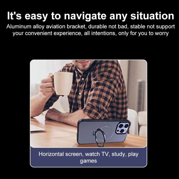 For iPhone 11 Multifunctional MagSafe Holder Phone Case(Blue) - iPhone 11 Cases by PMC TechLife | Online Shopping South Africa | PMC TechLife