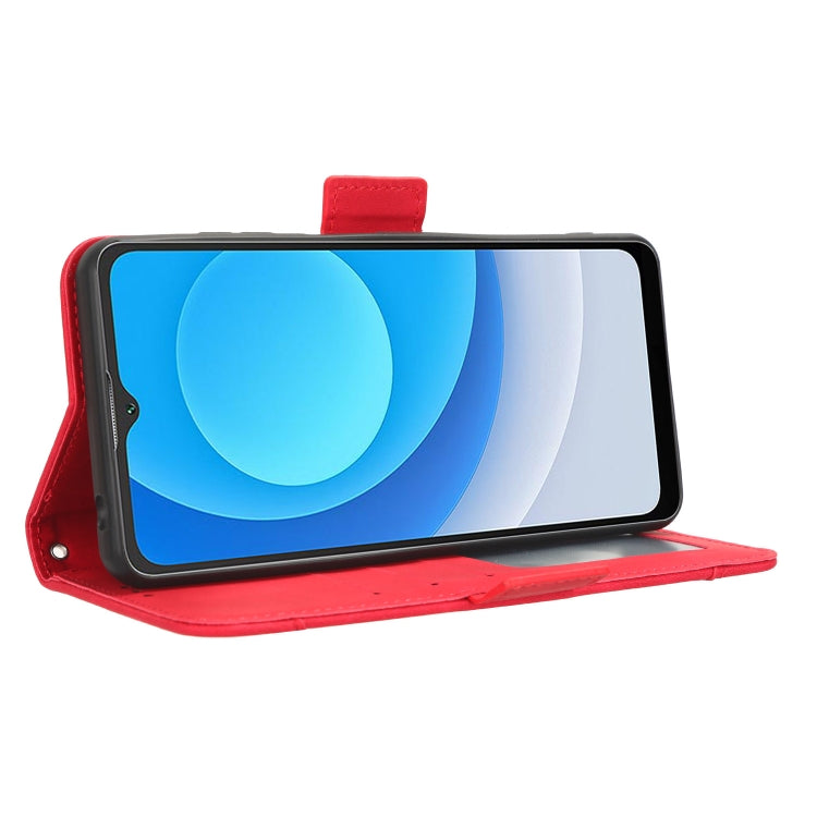 For Blackview A53 / A53 Pro Skin Feel Calf Texture Card Slots Leather Phone Case(Red) - More Brand by PMC TechLife | Online Shopping South Africa | PMC TechLife