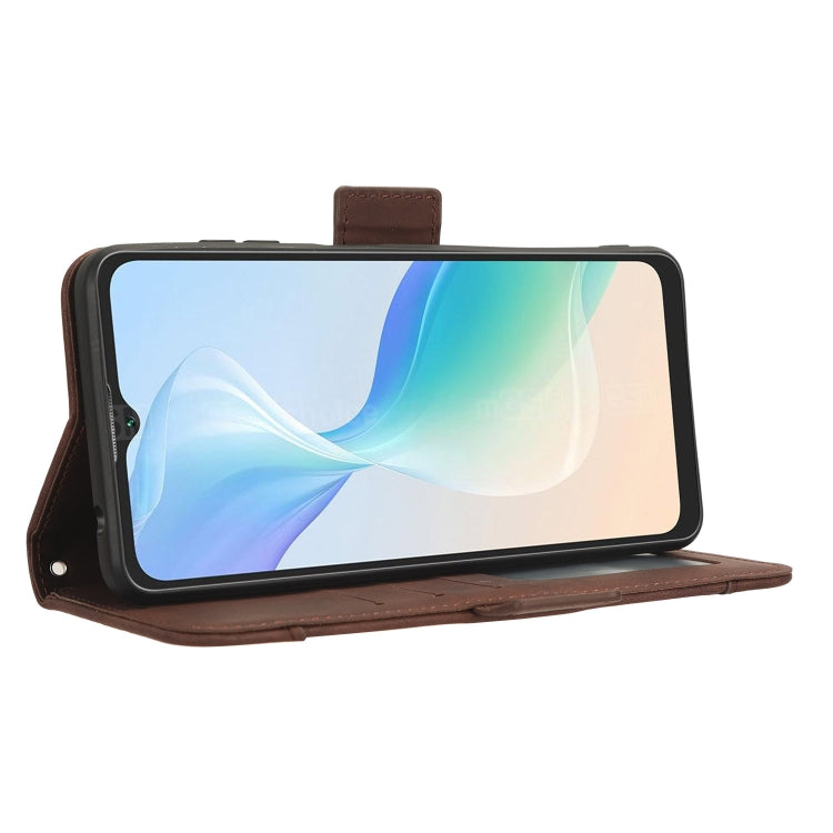 For Blackview Oscal C30 / C30 Pro Skin Feel Calf Texture Card Slots Leather Phone Case(Brown) - More Brand by PMC TechLife | Online Shopping South Africa | PMC TechLife