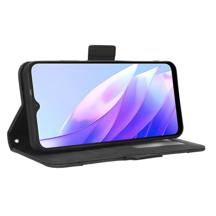 For Blackview A52 / A52 Pro Skin Feel Calf Texture Card Slots Leather Phone Case(Black) - More Brand by PMC TechLife | Online Shopping South Africa | PMC TechLife