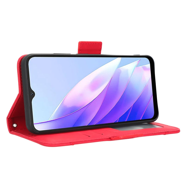 For Blackview A52 / A52 Pro Skin Feel Calf Texture Card Slots Leather Phone Case(Red) - More Brand by PMC TechLife | Online Shopping South Africa | PMC TechLife