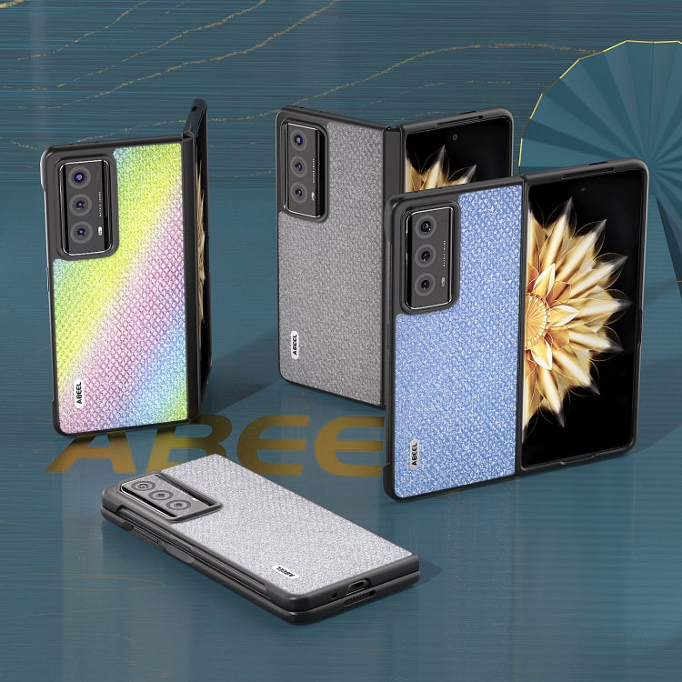 For Honor Magic V2 ABEEL Diamond Series Black Edge Phone Case(Rainbow) - Honor Cases by PMC TechLife | Online Shopping South Africa | PMC TechLife | Buy Now Pay Later Mobicred