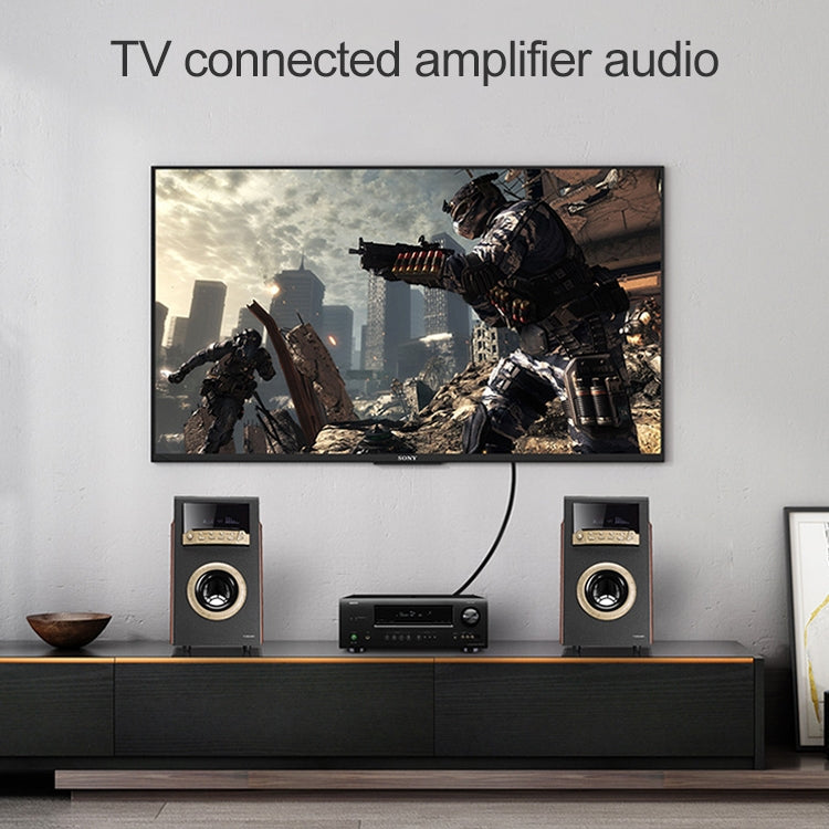 10m EMK OD4.0mm Square Port to Square Port Digital Audio Speaker Optical Fiber Connecting Cable(Black) - Audio Optical Cables by EMK | Online Shopping South Africa | PMC TechLife | Buy Now Pay Later Mobicred