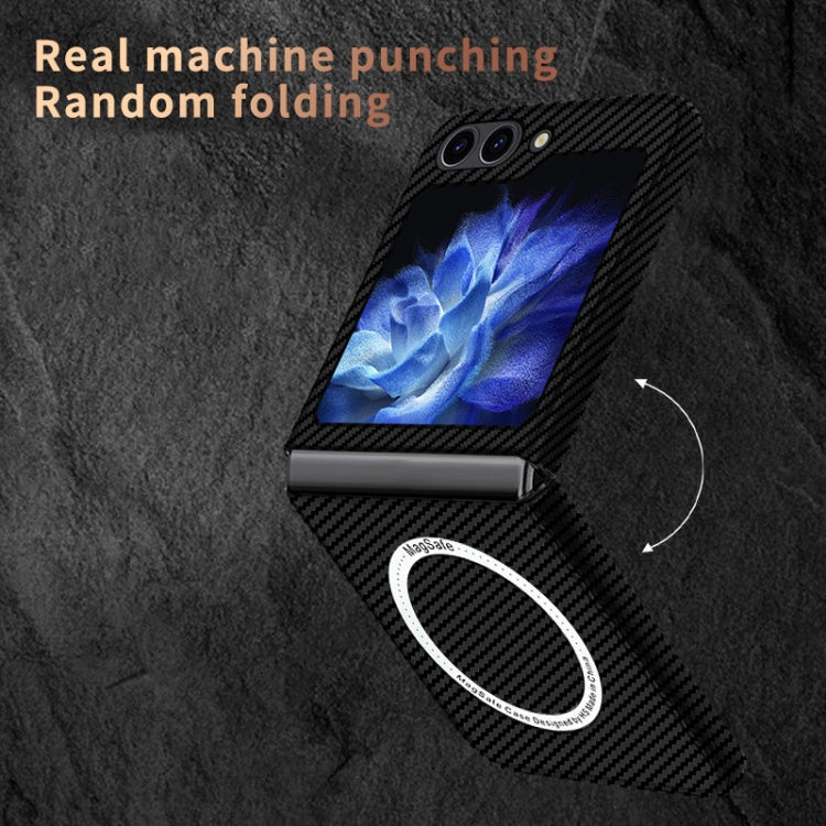 For Samsung Galaxy Z Flip5 Carbon Fiber Texture MagSafe Magnetic Phone Case(Blue) - free shipping - PMC TechLife - Order now!