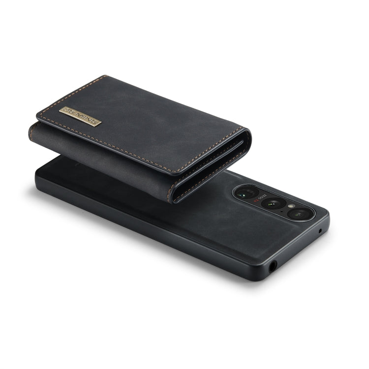 For Sony Xperia 1 V DG.MING M1 Series 3-Fold Multi Card Wallet + Magnetic Phone Case(Black) - Sony Cases by DG.MING | Online Shopping South Africa | PMC TechLife | Buy Now Pay Later Mobicred