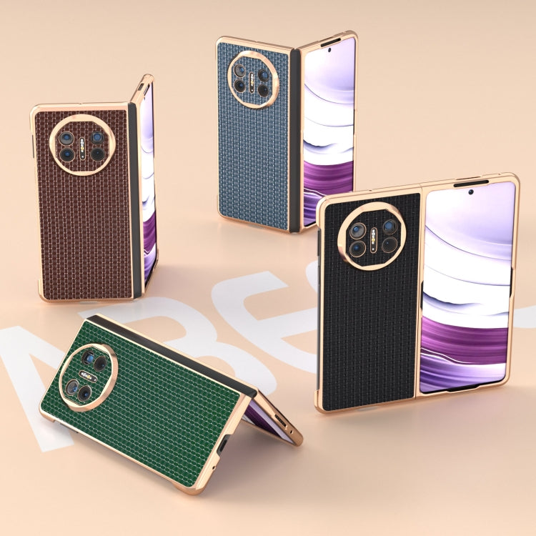 For Huawei Mate X5 Genuine Leather Luxury Series Nano Plating Phone Case(Royal Blue) - Huawei Cases by PMC TechLife | Online Shopping South Africa | PMC TechLife | Buy Now Pay Later Mobicred