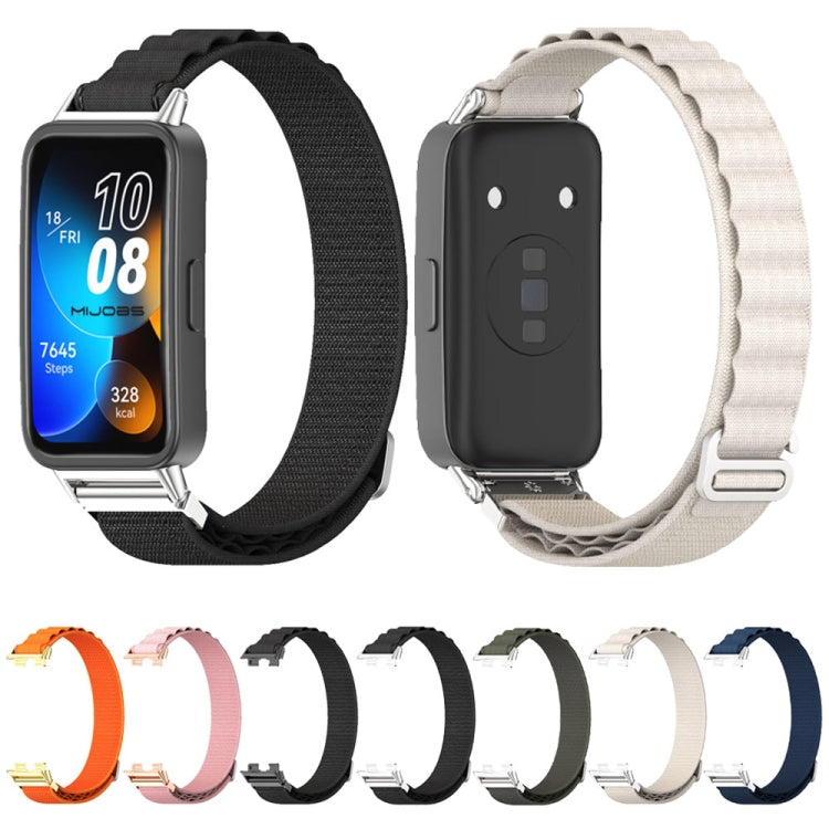 For Huawei Band 8 / 9 / 10 Mijobs Nylon Breathable Watch Band(Grey+Silver) - free shipping - PMc TechLife - Order now!