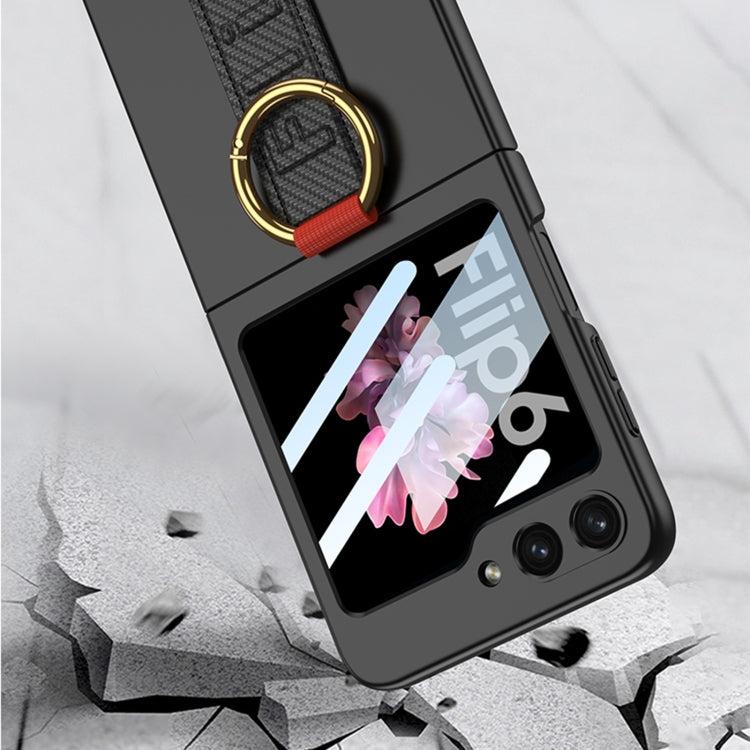 For Samsung Galaxy Z Flip6 GKK Integrated Ultrathin Shockproof Phone Case with Ring Wrist Strap(Pink) - free shipping - PMC Jewellery - Order now!