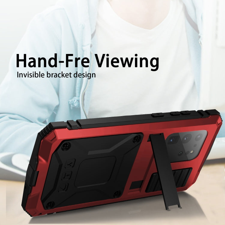 For Samsung Galaxy S20 Ultra R-JUST Waterproof Shockproof Dustproof Metal + Silicone Protective Case(Red) - free shipping - PMC TechLife - Order now!