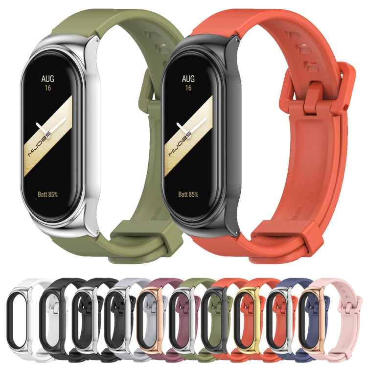 For Xiaomi Mi Band 8 Mijobs CS Case Silicone Watch Band(Wine Red Rose Gold) - free shipping - PMc TechLife - Order now!