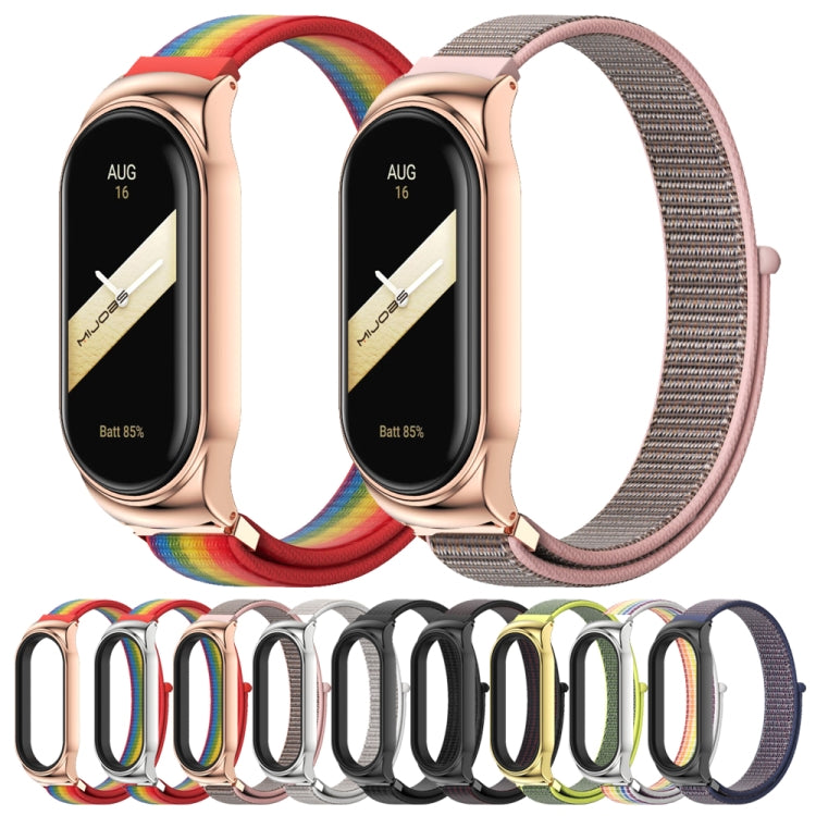 For Xiaomi Mi Band 8 Mijobs CS Case Breathable Nylon Loop Watch Band(Black Red) - free shipping - PMc TechLife - Order now!