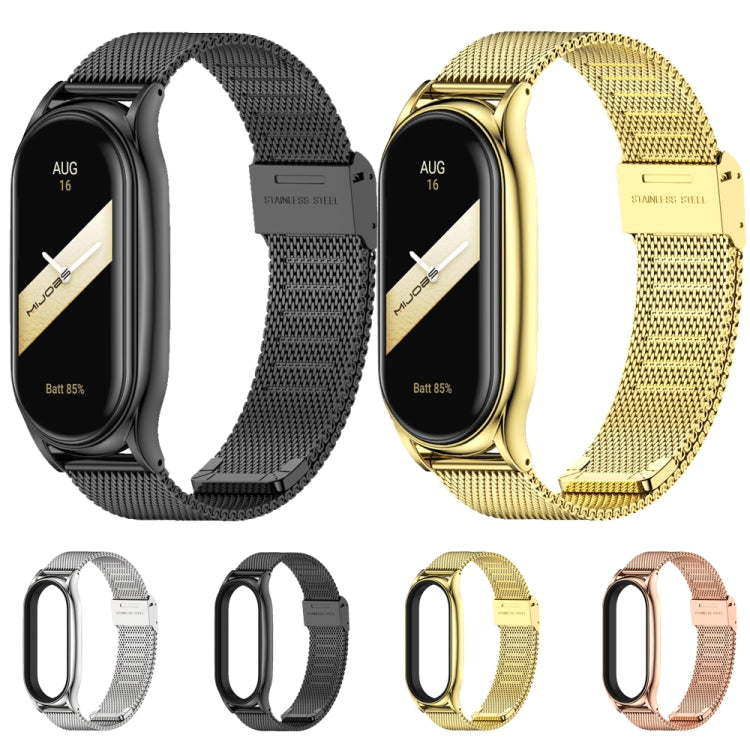For Xiaomi Mi Band 8 Mijobs Plus Case Milan Buckle Metal Watch Band(Silver) - free shipping - PMc TechLife - Order now!