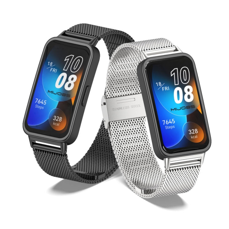 For Huawei Band 8 / 9 / 10 Mijobs Milan Buckle Stainless Steel Watch Band(Rose Gold) - free shipping - PMC TechLife - Order now!