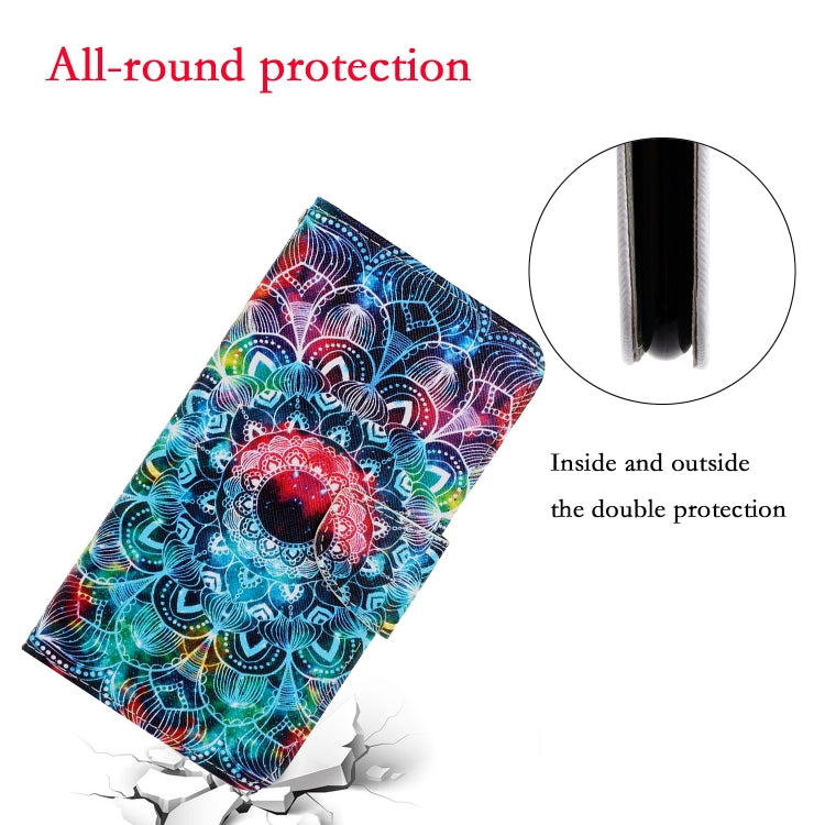 For iPhone 16 Pro 3D Colored Drawing Flip Leather Phone Case(Mandala) - iPhone 16 Pro Cases by PMC TechLife | Online Shopping South Africa | PMC TechLife | Buy Now Pay Later Mobicred