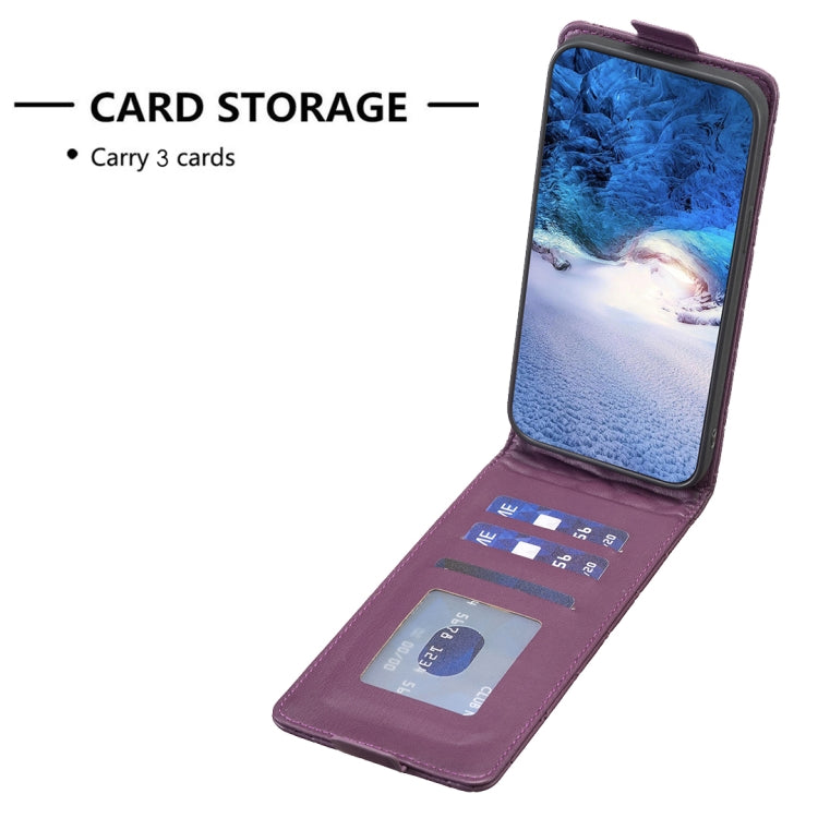 For Xiaomi Redmi Note 13 Pro 4G Global Diamond Lattice Vertical Flip Leather Phone Case(Dark Purple) - Note 13 Pro Cases by PMC TechLife | Online Shopping South Africa | PMC TechLife | Buy Now Pay Later Mobicred