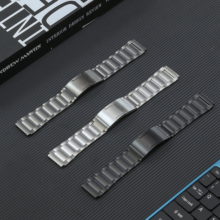 For Huawei Watch 4 Pro/GT3/GT2 Porsche Ver 22mm Three Strains HW Buckle Titanium Steel Watch Band(Silver) - free shipping - PMC TechLife - Order now!