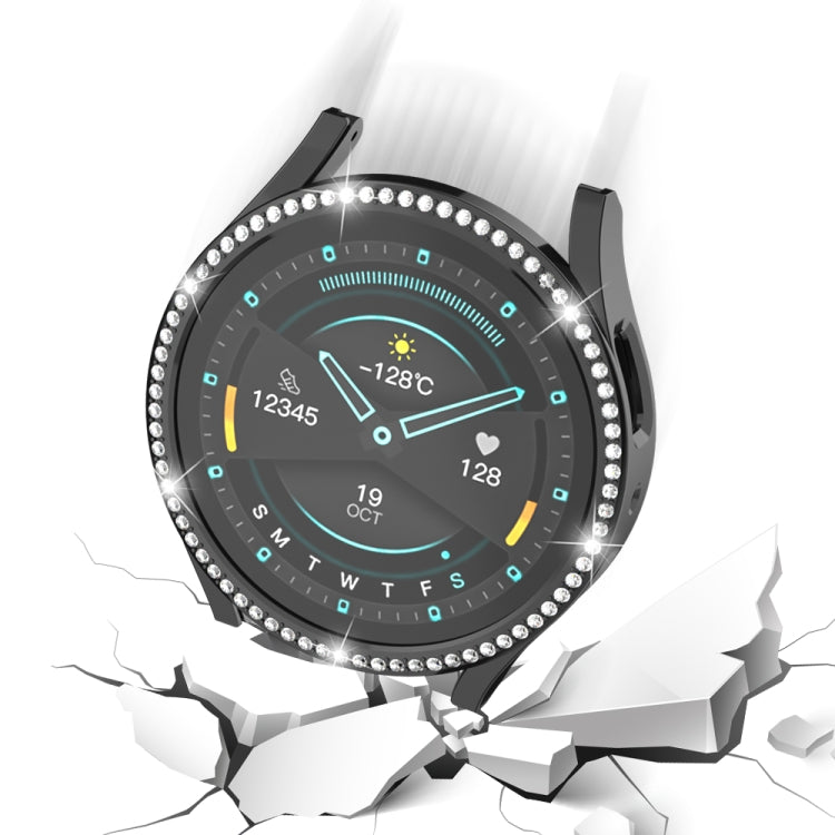 For Samsung Galaxy Watch 6 40mm Diamond Hollow PC Watch Protective Case(Black) - Watch Cases by PMC TechLife | Online Shopping South Africa | PMC TechLife