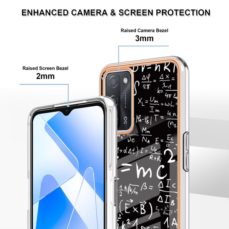 For OPPO A55 5G / A53s 5G / A54 4G Electroplating Marble Dual-side IMD Phone Case(Equation) - OPPO Cases by PMC TechLife | Online Shopping South Africa | PMC TechLife | Buy Now Pay Later Mobicred
