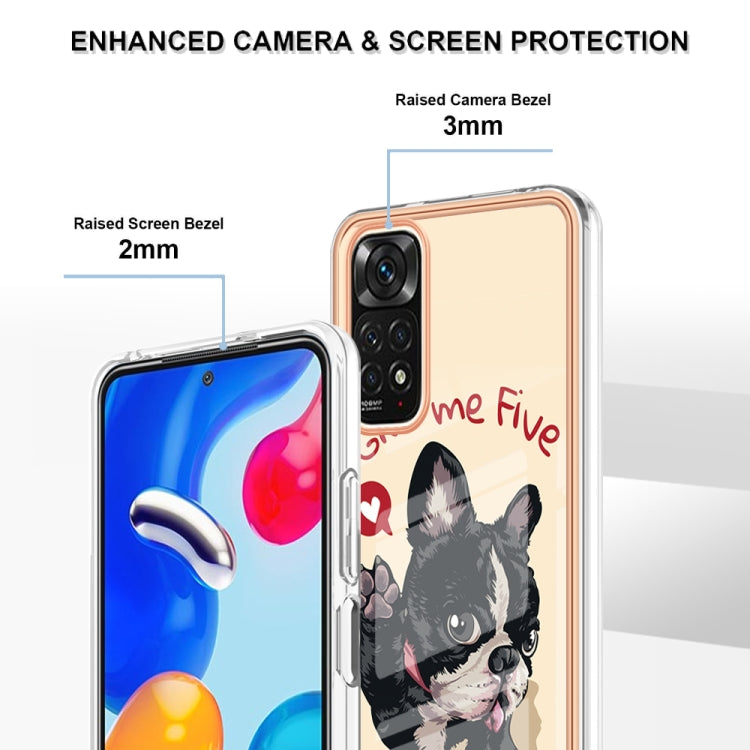 For Xiaomi Redmi Note 11s / Note 11 4G Electroplating Marble Dual-side IMD Phone Case(Lucky Dog) - Xiaomi Cases by PMC TechLife | Online Shopping South Africa | PMC TechLife | Buy Now Pay Later Mobicred