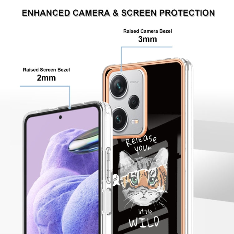 For Xiaomi Redmi Note 12 Pro+ Global Electroplating Marble Dual-side IMD Phone Case(Natural Growth) - Xiaomi Cases by PMC TechLife | Online Shopping South Africa | PMC TechLife | Buy Now Pay Later Mobicred
